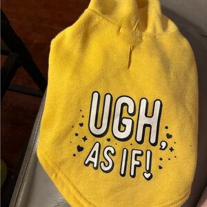 Yellow dog Hoodie with Fun Print
